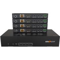 BZBGEAR Splitter HDMI-over-HDBaseT 1x4 UHD 4K 18 Gb/s con 4 Receptores, Extensión de Señ