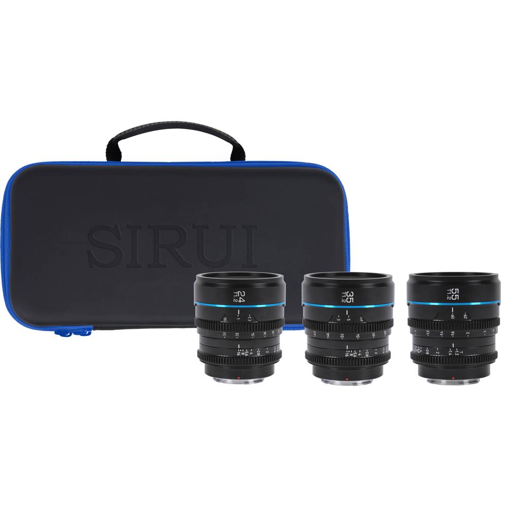Sirui Night Walker T1.2 S35 Set de Lentes Cine 24, 35 y 55mm para E-Mount