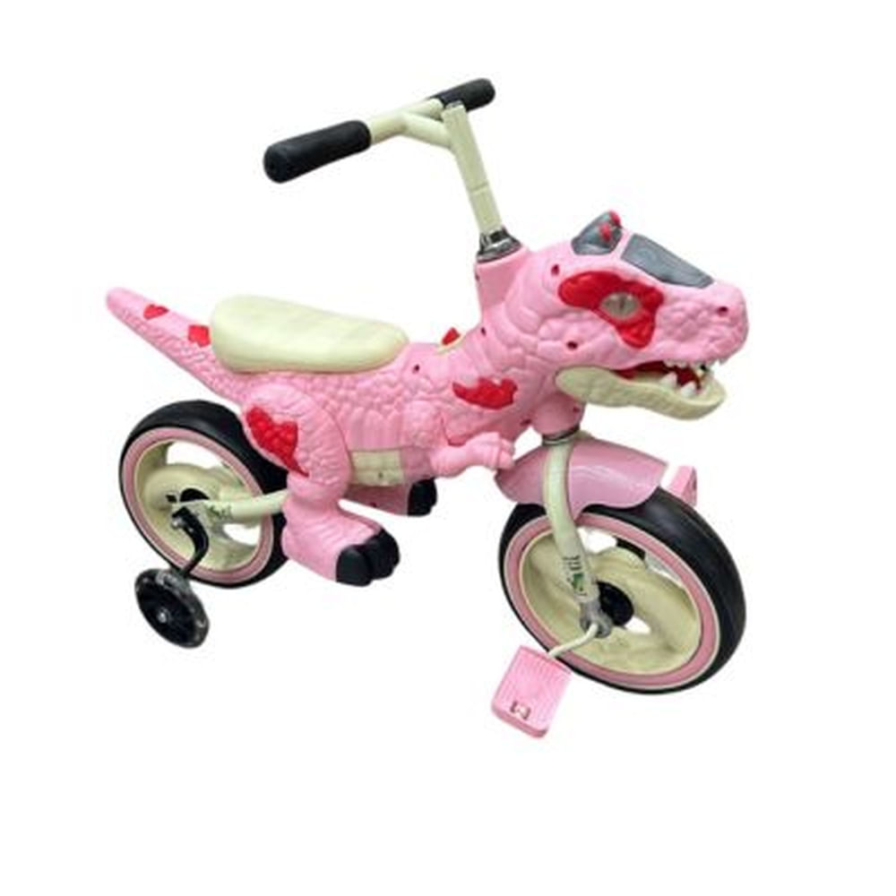 Bicicleta con Pedal Modelo Dinosaurio - Bicidino Rosa