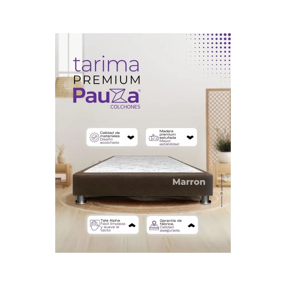 BASE BOX TARIMA PAUZA KING MARRON