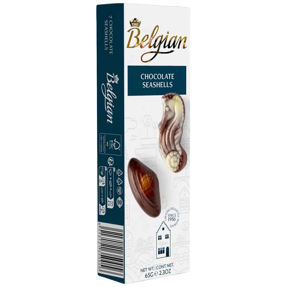 Chocolates THE BELGIAN Praline Seashells Caja 65g