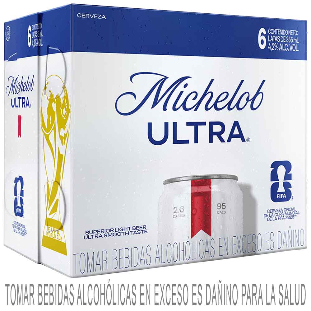 Cerveza MICHELOB Ultra Sleek Lata 355ml Paquete 6un