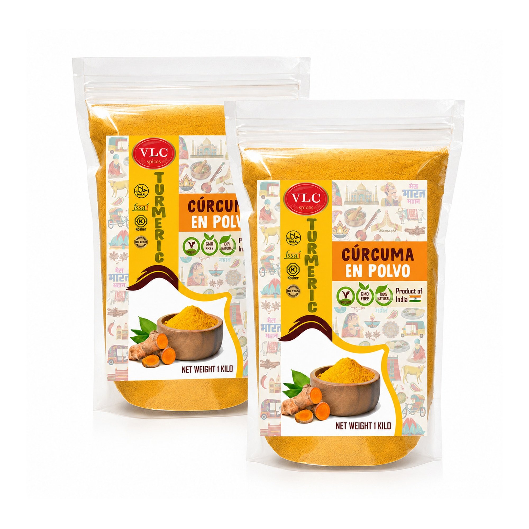 Pack 2 Cúrcuma en Polvo de Asia VLC 2 kg
