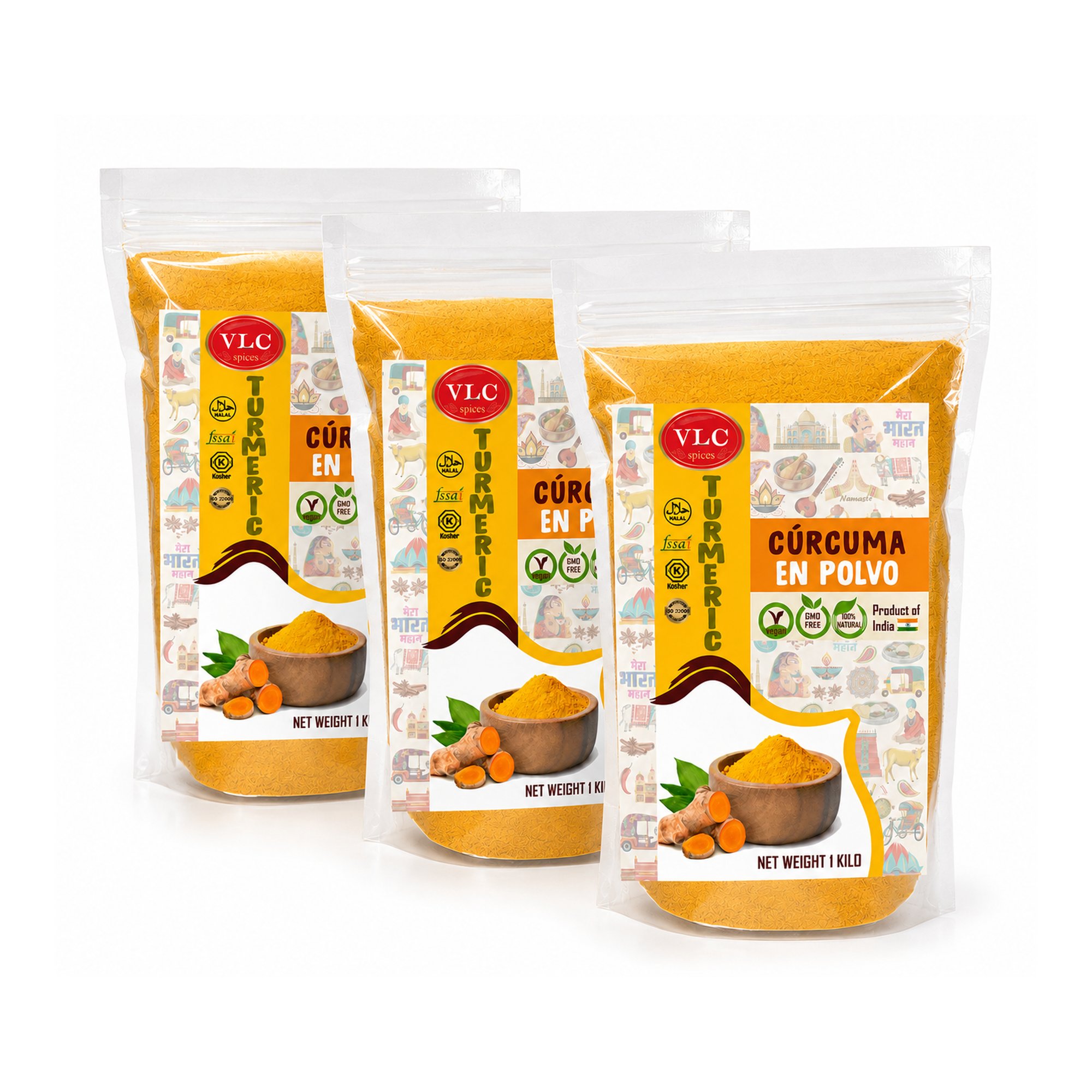 Pack 3 Cúrcuma en Polvo de Asia VLC 3 kg