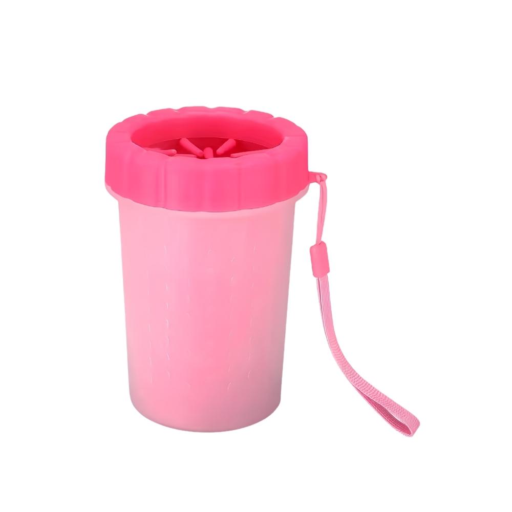 Lavapatas Portátil Grande 2 en 1 para Perros y Gatos Color Rosado