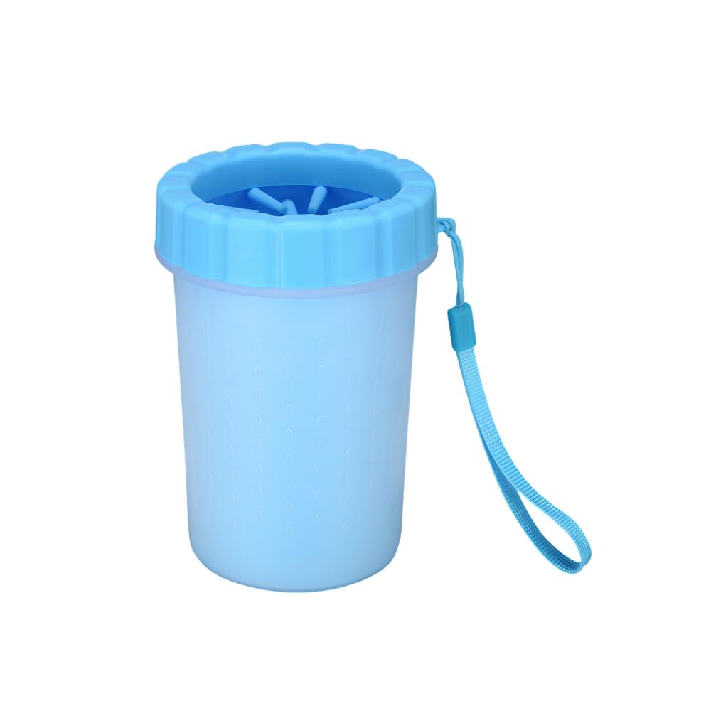 Lavapatas Portátil Grande 2 en 1 para Perros y Gatos Color Celeste
