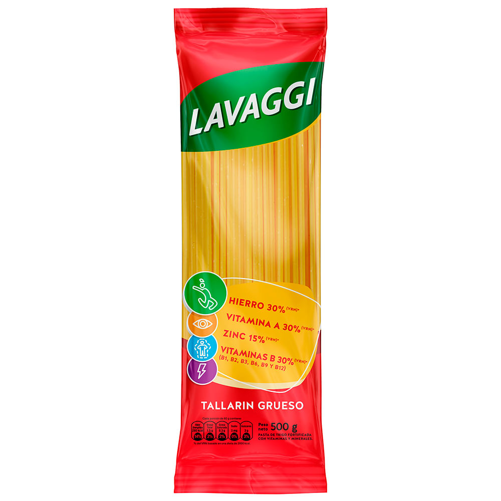 Fideos Tallarín LAVAGGI Bolsa 500g