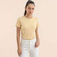 Polo Mujer Amarillo 100% Algodón Pima
