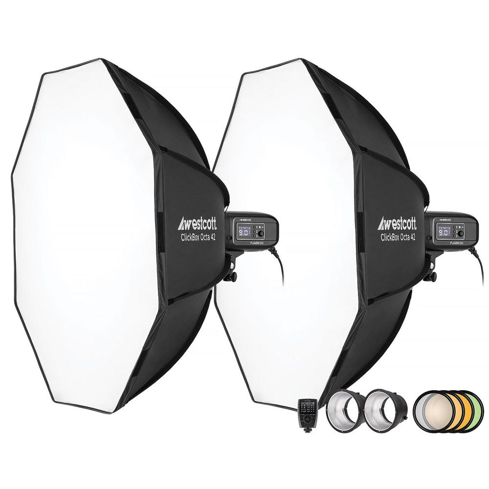 Westcott FJ400-SE Kit de Estrobos 400Ws con Disparador FJ-X3 M y Softboxes de 42"