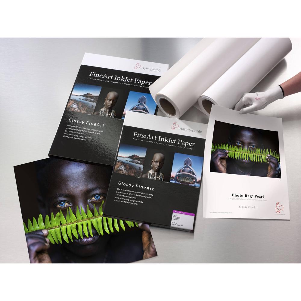 Hahnemuhle Papel Photo Rag Pearl 36" x 39' - 320 gsm, 100% Algodón, Acabado Perlado, Libr