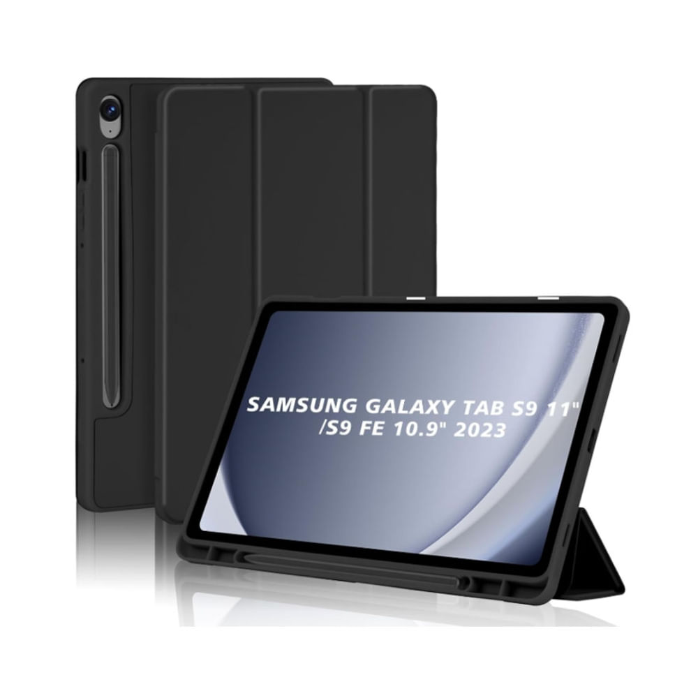Case Protector Folio Cover Porta Pencil Samsung Tab S9 FE - Negro