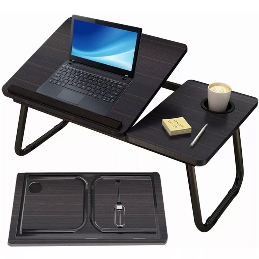MESA PORTÁTIL PLEGABLE PARA LAPTOP ALTURA  AJUSTABLE 5 NIVELES NEGRO