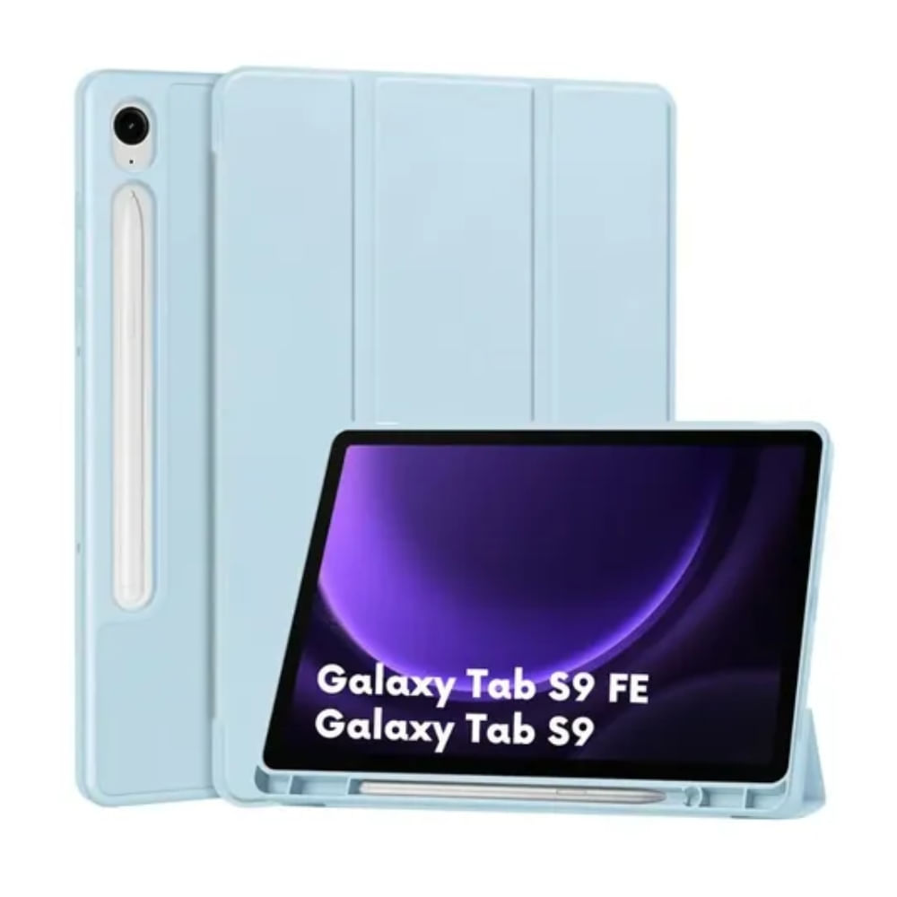 Case Protector Folio Cover Porta Pencil Samsung Tab S10 FE - Celeste