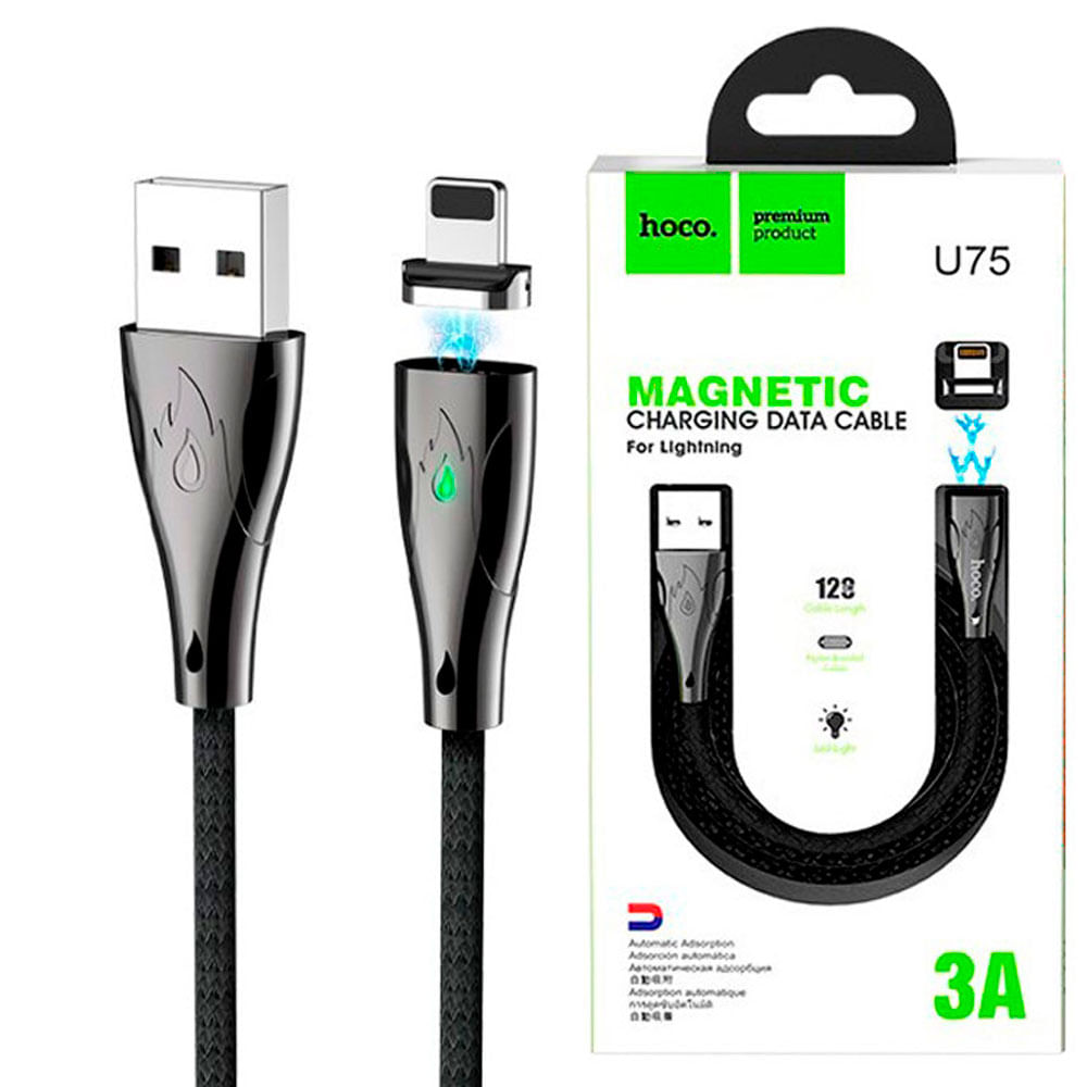 Cable Magnetico Hoco U75 Lightning Iphone Carga Rapida 1.2m