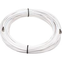 RF Venue RG8X Cable Coaxial 150' con Conectores BNC Macho Duales, Blanco