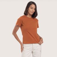 Polo Mujer Algodón Pima Naranja