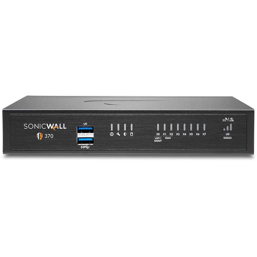 SonicWALL TZ370 Solución de Seguridad de Red - Soporta 100 Túneles VPN Site-to-Site, Cap