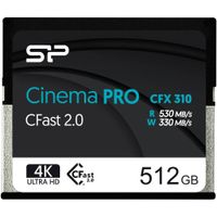 Silicon Power Tarjeta de Memoria CFX 310 512GB cFAST 2.0 - Velocidad de Lectura 530 MB/s,