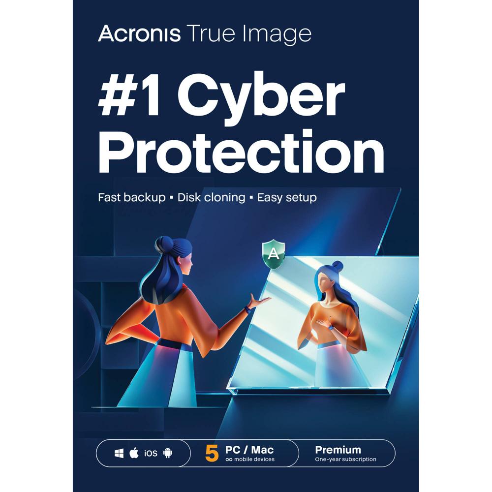 Acronis True Image Premium Edition - 5 Licencias Windows o Mac - 1 Año - 1TB Almacenamien