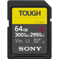 Sony Tarjeta de Memoria SDXC 64GB SF-G TOUGH Series UHS-II V90 - 300 MB/s Lectura, 299 MB/