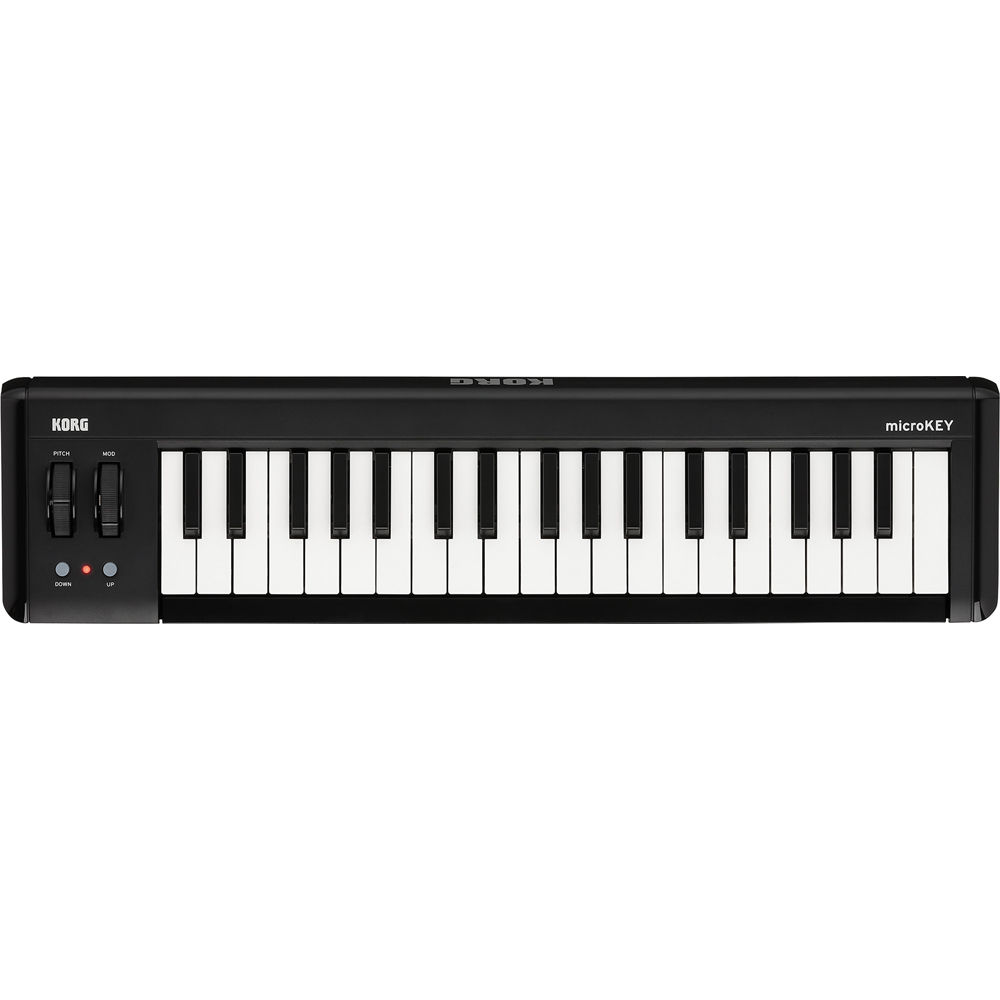 Korg microKEY2-37 Controlador MIDI USB con 37 Teclas Mini Sensibles a la Velocidad, Rueda