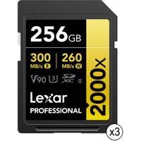 Lexar Tarjeta de Memoria SDXC 256GB Professional 2000x UHS-II V90