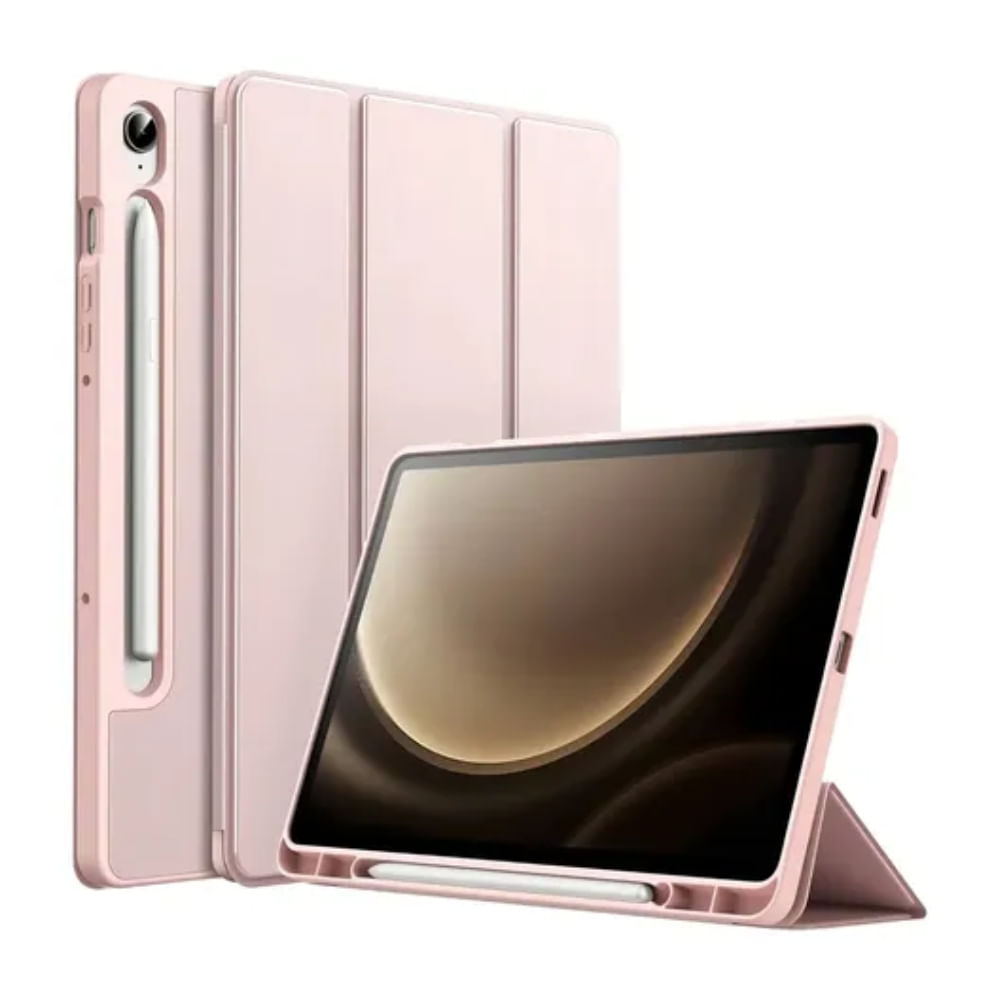 Case Protector Folio Cover Porta Pencil Samsung Tab S10 FE - Rosa