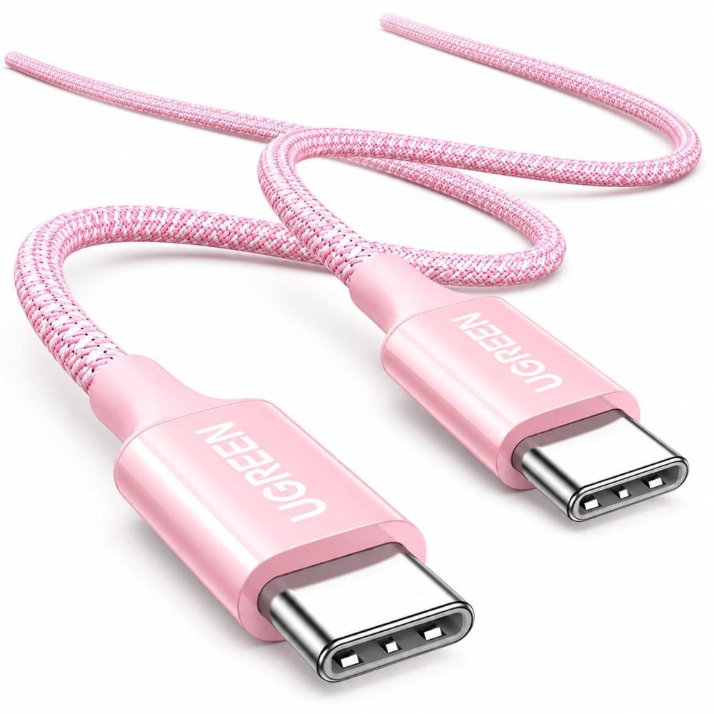 Cable Ugreen USB-C a USB-C PD 100W Carga Rápida 2 Metros Rosado