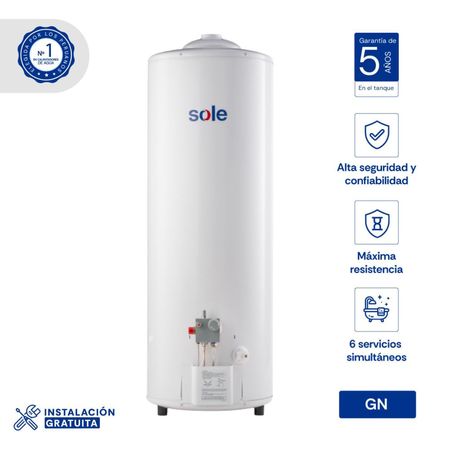 Termotanque a Gas Sole GN Tipo A 110L Blanco