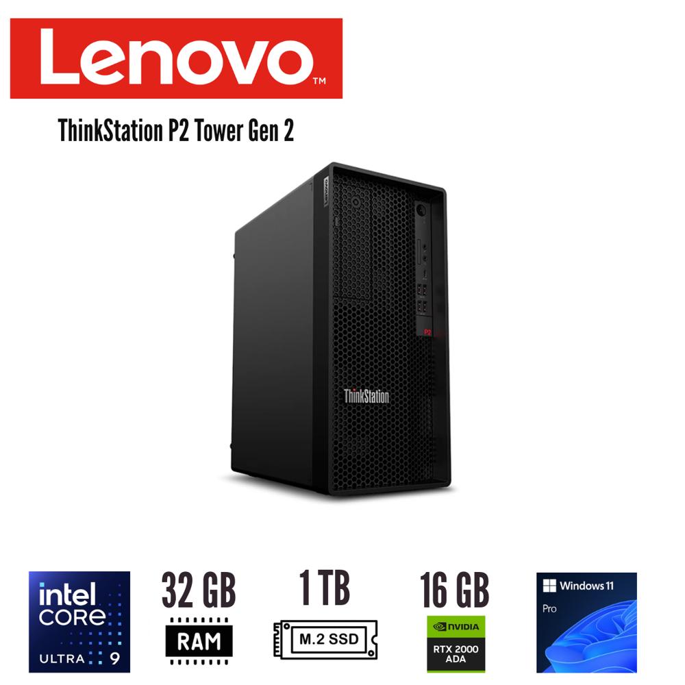 LENOVO THINKSTATION P2 TOWER CORE ULTRA 9 285K 32GB DDR5 1TB SSD RTX 2000 ADA 16GB
