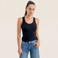 Tank Top Negro - Rib Super Soft