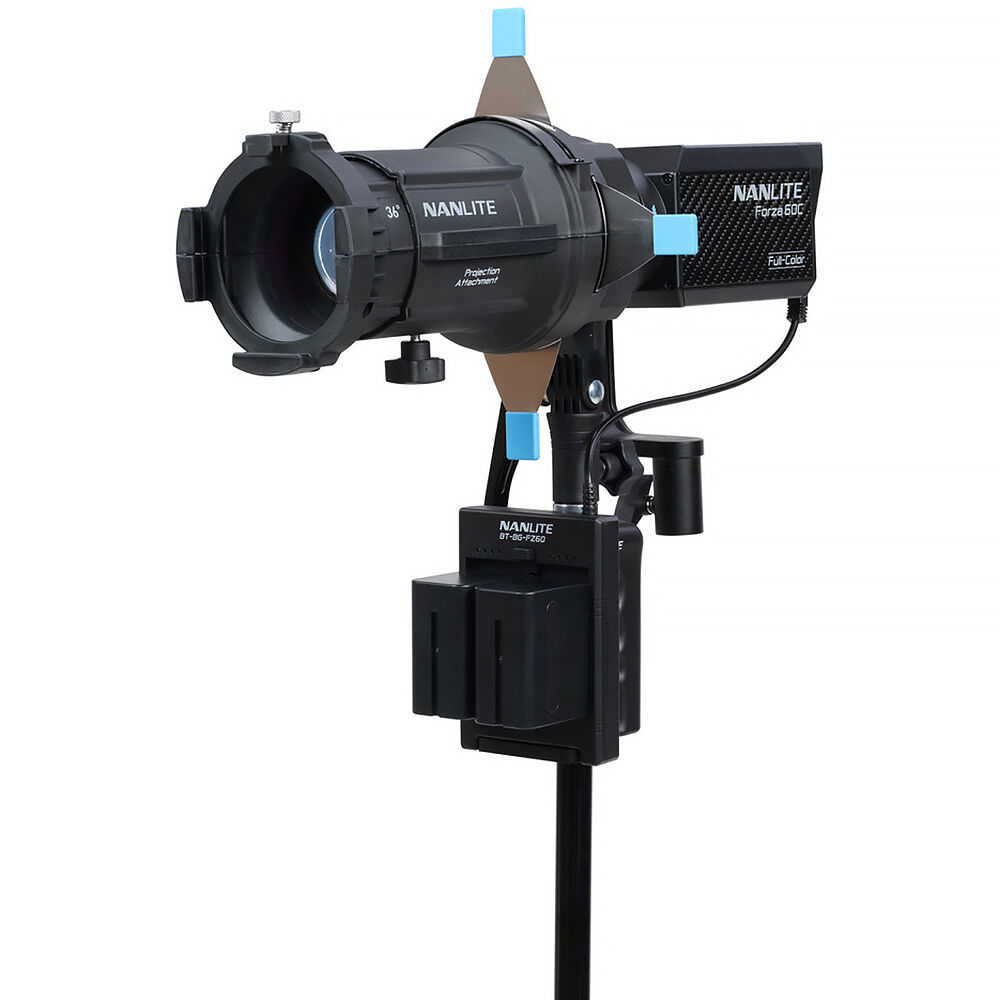 Nanlite Forza 60C Monolight RGB LED con Kit de Proyección, 1800-20,000K, Control Remoto y