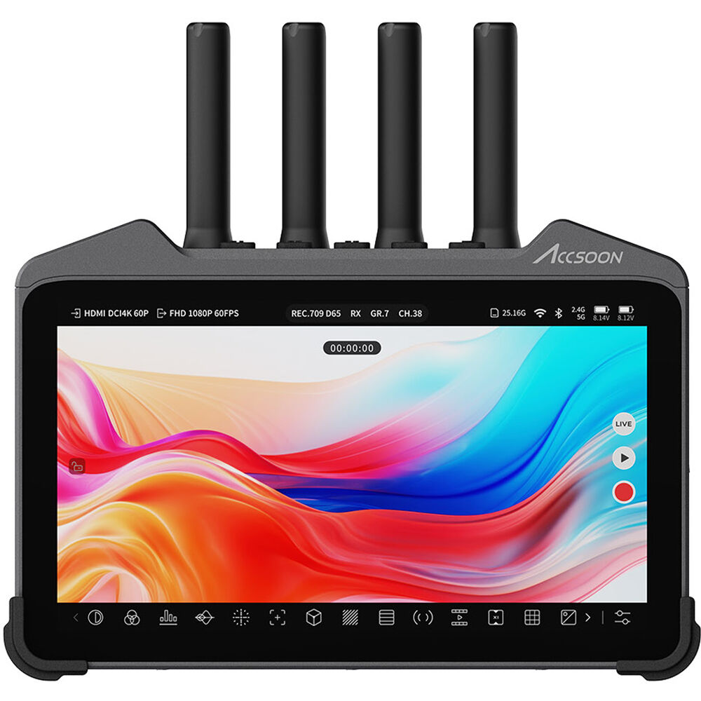 Accsoon CineView M7H Monitor HDMI 7" 1920x1080 Touchscreen con Wi-Fi y Grabación 4K