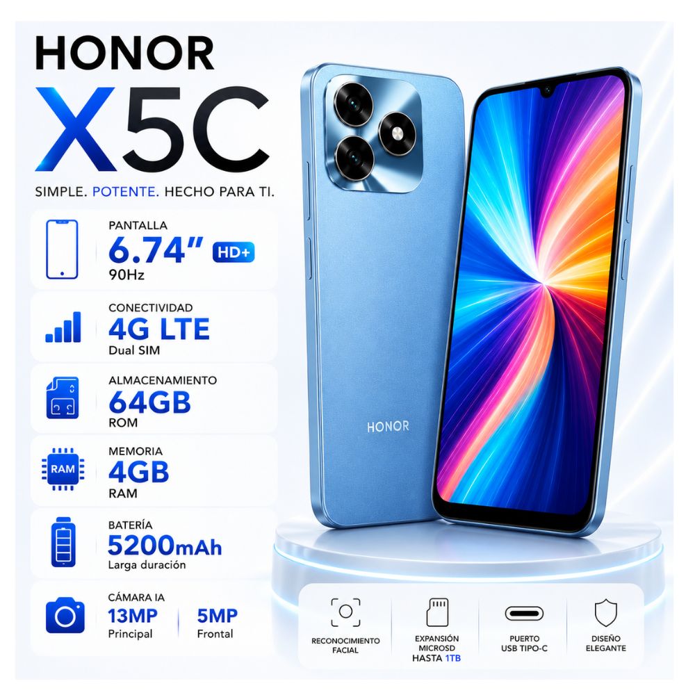 CELULAR HONOR X5C 4GB RAM 64GB AZUL