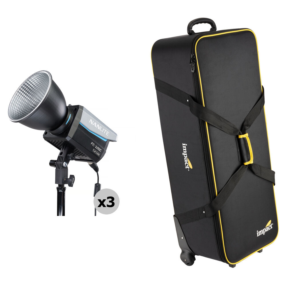 Nanlite FC120C Kit de Iluminación LED RGB de 3 Puntos con Bolsa de Transporte