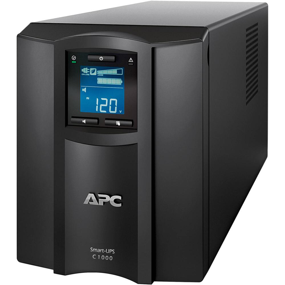 APC Smart-UPS C SMC1000C - UPS de respaldo de batería 600W, 1000 VA, 8 salidas NEMA 5-15R