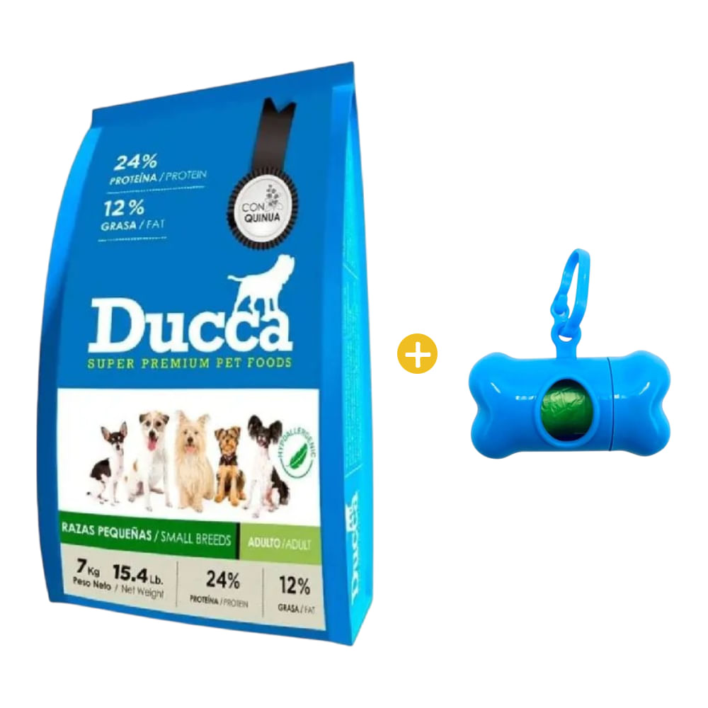 Ducca Adulto Raza Pequeña 7Kg más GRATIS Dispensador