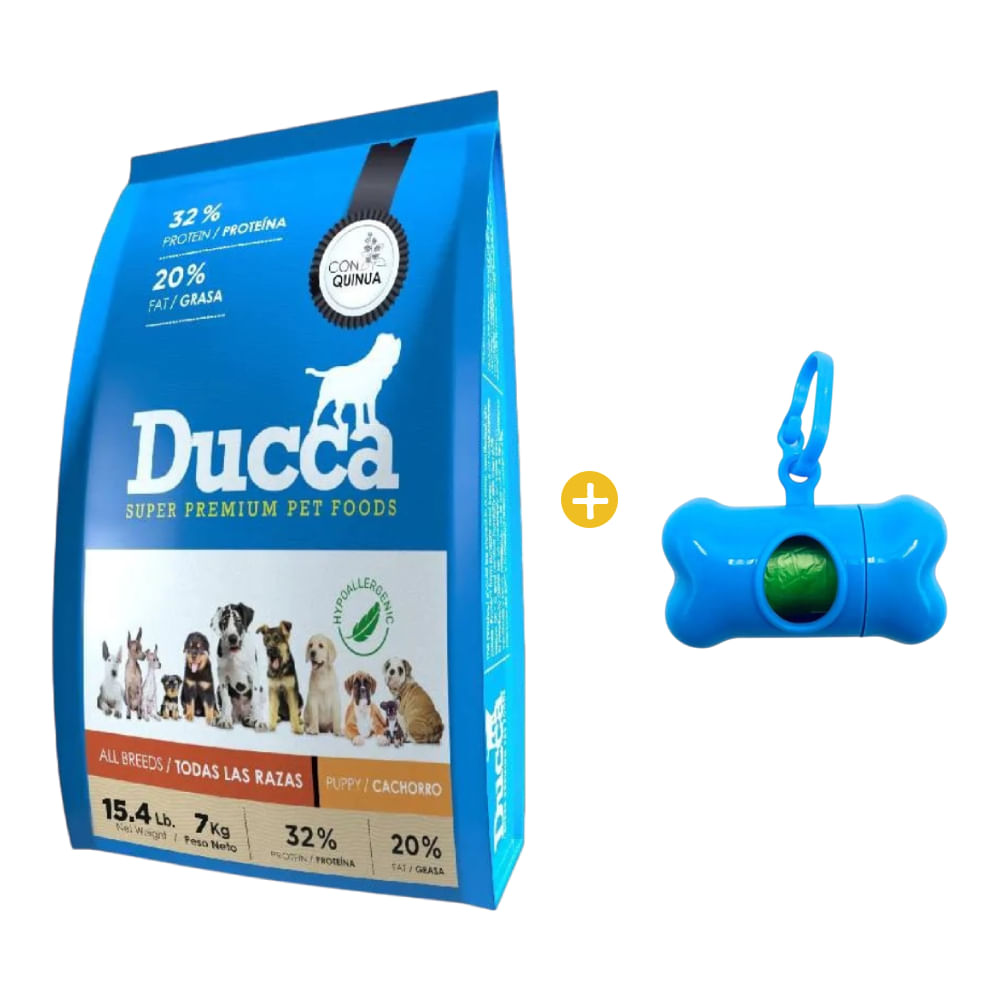 Ducca Cachorro Super Premium 7 Kg más GRATIS Dispensador