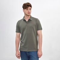 Polo Camisero Piqué Verde Oliva para Hombre Drop the Label Manga Corta Algodón Pima
