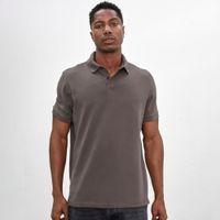Polo Camisero Piqué Marrón para Hombre Drop the Label Manga Corta Algodón Pima