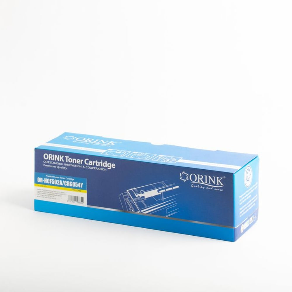 Tóner Compatible Orink HCF 502A CRG 054 Y Amarillo Yellow para HP