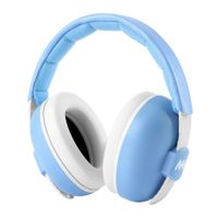 Audífonos Antiruido Orejeras Bebés 3-24 meses Reducción de Ruido 31dB Celeste Blanco - MUMBA