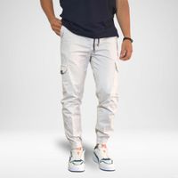 Jogger Cargo Hombre Algodón Drill Yonisters Clothing Fit Casual Stretch Papel