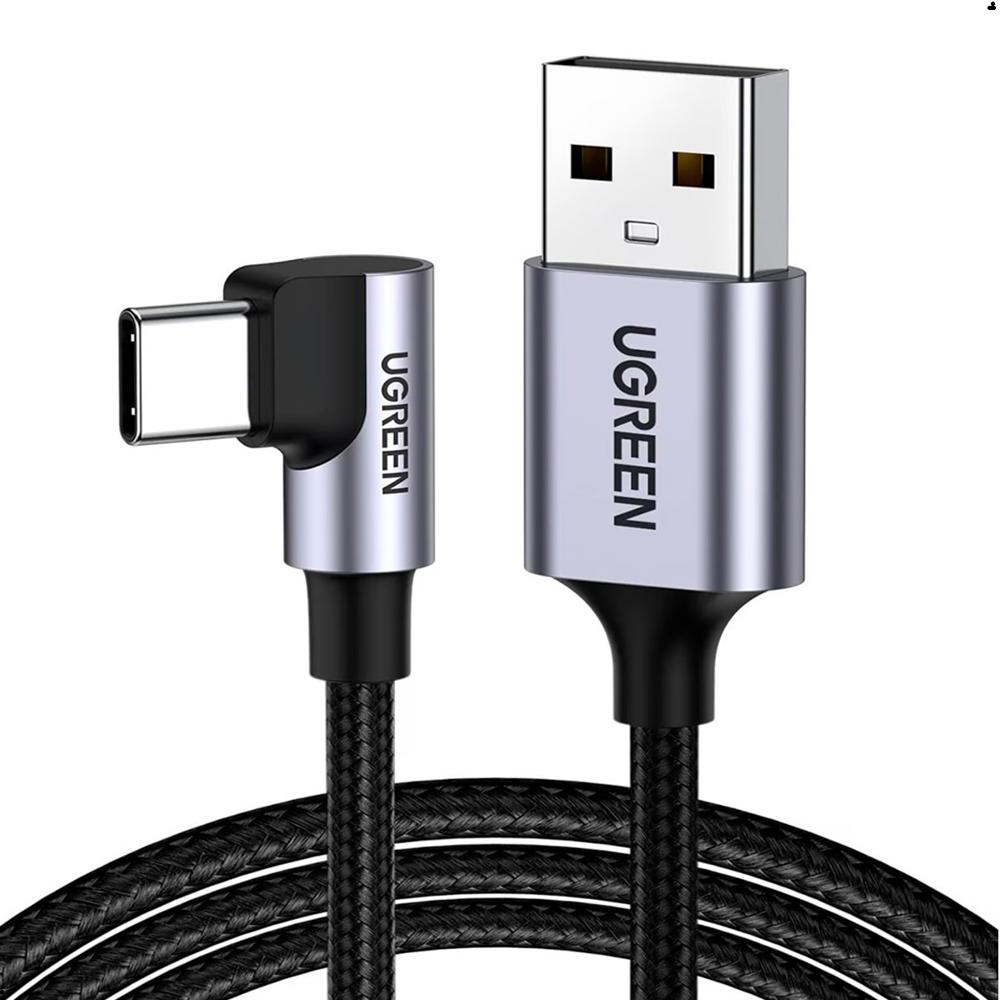 Cable Ugreen Us284 Usb-a A Usb-c90 Grados 3a Carga Rapida 1m