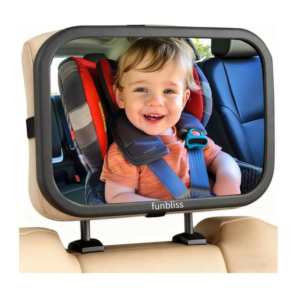 Espejo Retrovisor de Auto para Bebés Anticolisión - FUNBLISS Natural