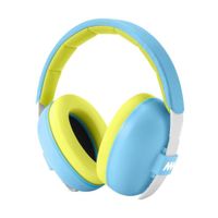 Audífonos Antiruido Orejera Bebés 3-24 meses Reducción de Ruido 31dB Celeste Amarillo - MUMBA