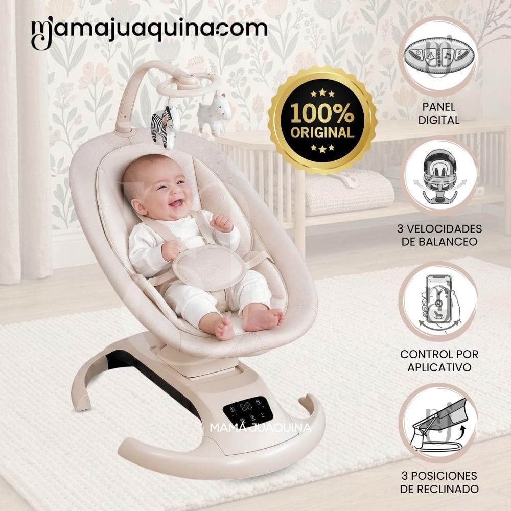 Mecedora Digital para Bebés KISHU Colección Exclusiva Beige