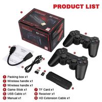 Consola de videojuegos X2 mando inalámbrico recargable 64G 37000 juegos