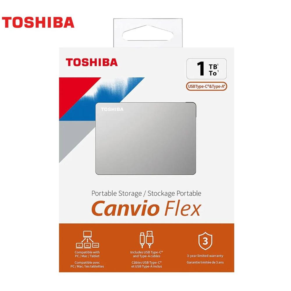 DISCO DURO EXTERNO TOSHIBA 1TB CANVIO FLEX PORTÁTIL USB 3.0