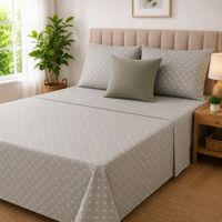 Juego de sabanas orma hogar queen plomo con estrellas blancas 200 hilos algodón pima